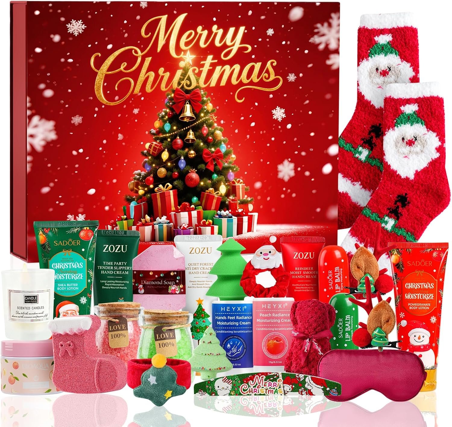 Beauty Advent Calendar 2026, Makeup Advent Calendar for Women, Teen Girls 24 Days, Bath and Body Gifts Sets, Skincare Beauty Gift