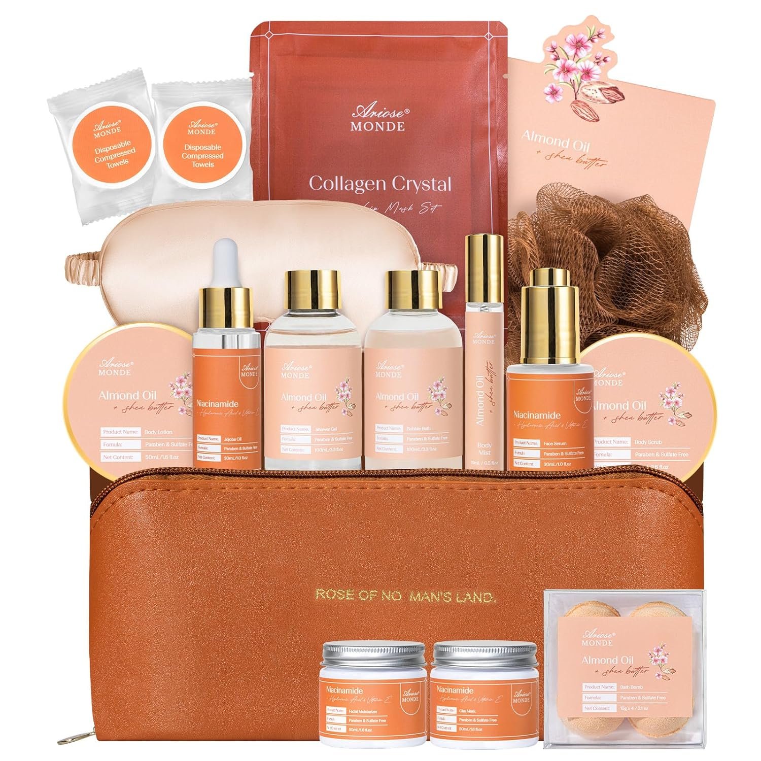 Birthday Gifts for Women Relaxing Spa Gift Baskets, 21 Pcs Facial Body Skincare Gift Set, Bath and Body Kit Home Spa Self Care Package, Mothers Day Gifts for Mom Her Friend Sister Wife Girlfriend