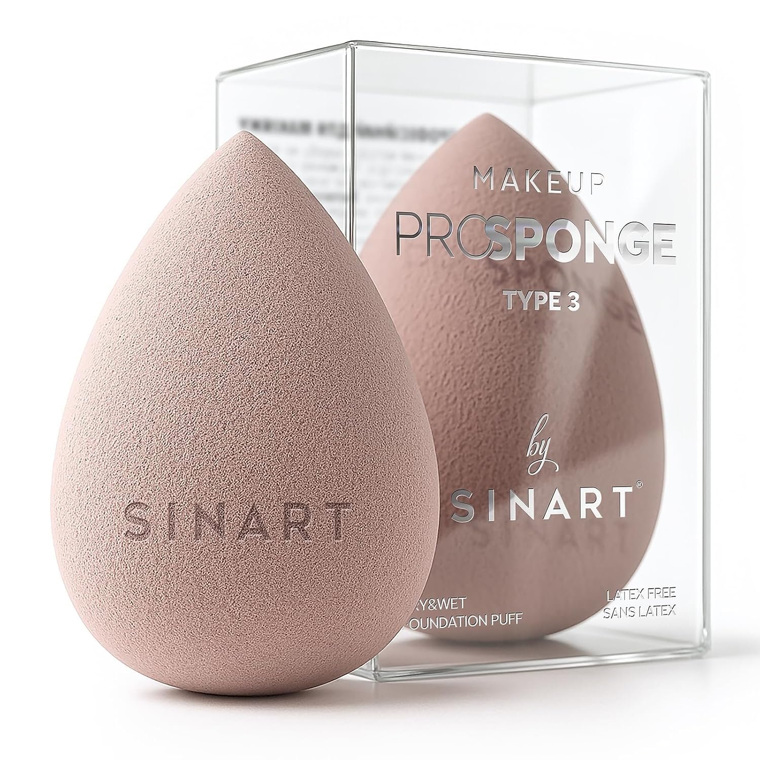 Beauty Blender PROSPONGE, MakeUp Sponges for Blending Liquid Foundation, Powder and Cream. Seamless, Professional, Vegan, Cruelty-Free, Beige