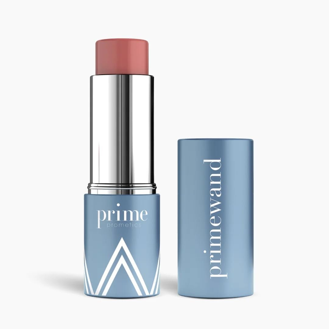 Prime Prometics PrimeWand Nude for Mature Women – Lip, Cheek & Glow Stick | Sheer Rosy Tint with Shea Butter & Camellia Oil, Moisturizing, Buildable, Skin-Enhancing