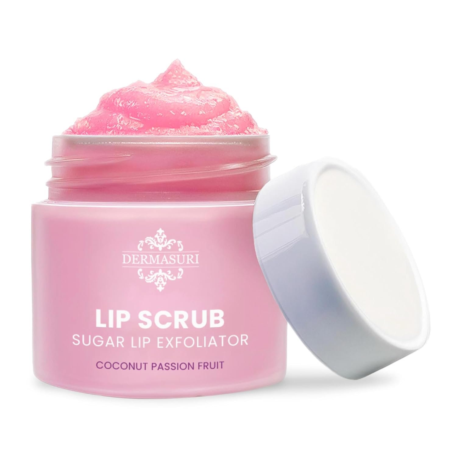 Dermasuri Lip Scrub, Sugar Lip Treatment & Exfoliator for Soft Lips, 20g