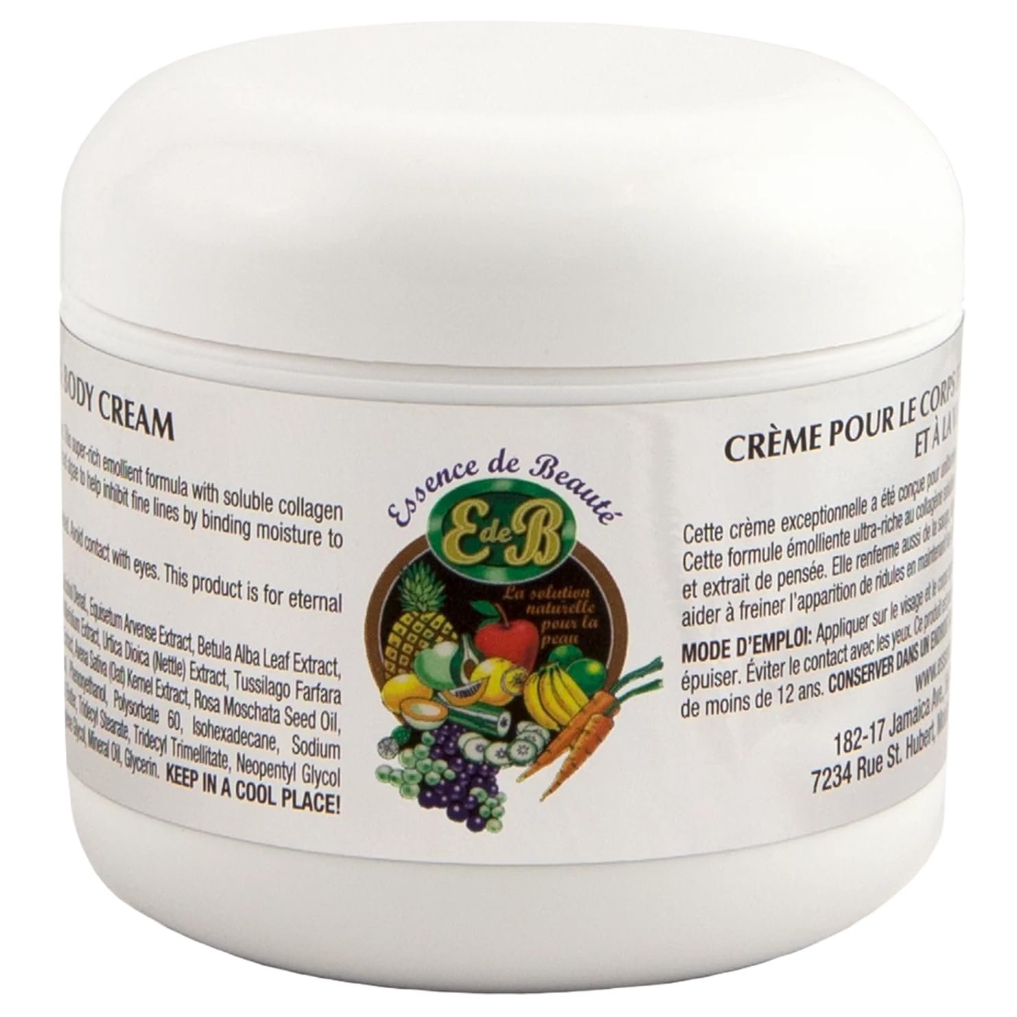 Essence de Beaute Collagen + Vitamin E Face & Body Cream, 4oz